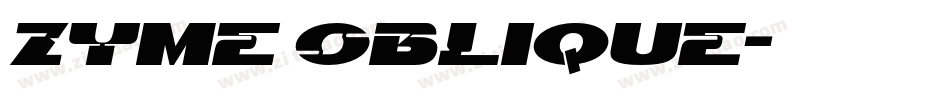 Zyme Oblique字体转换